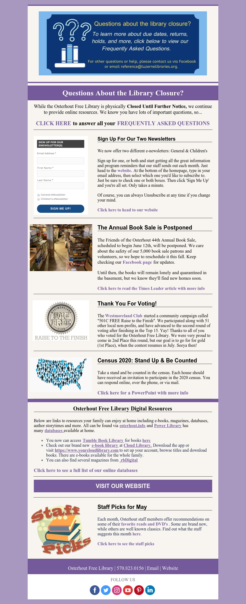 Mobile Friendly Newsletter – May 2020